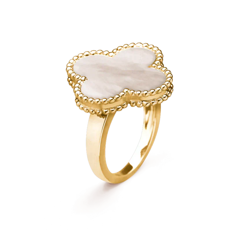 [Baslove]CLOVER WHITE MOP RING