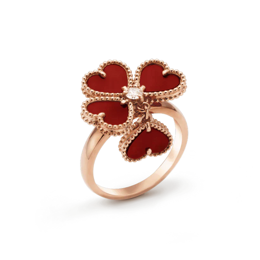 [Baslove]SWEET CLOVER CARNELIAN RING