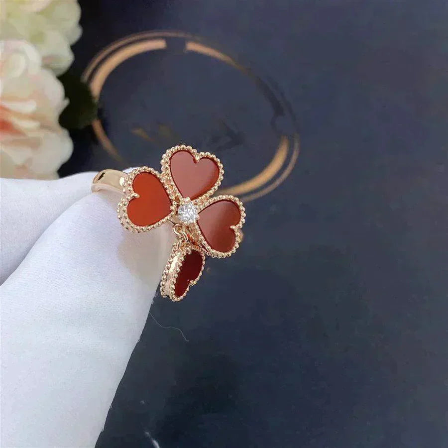 [Baslove]SWEET CLOVER CARNELIAN RING