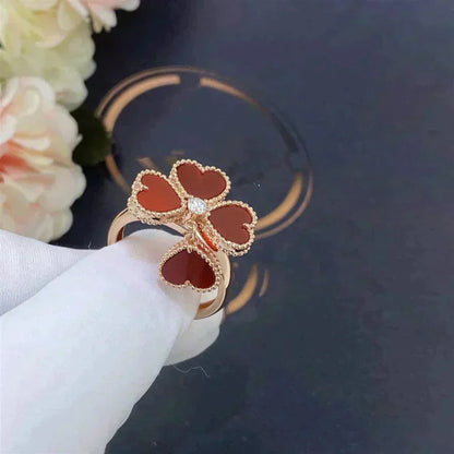 [Baslove]SWEET CLOVER CARNELIAN RING