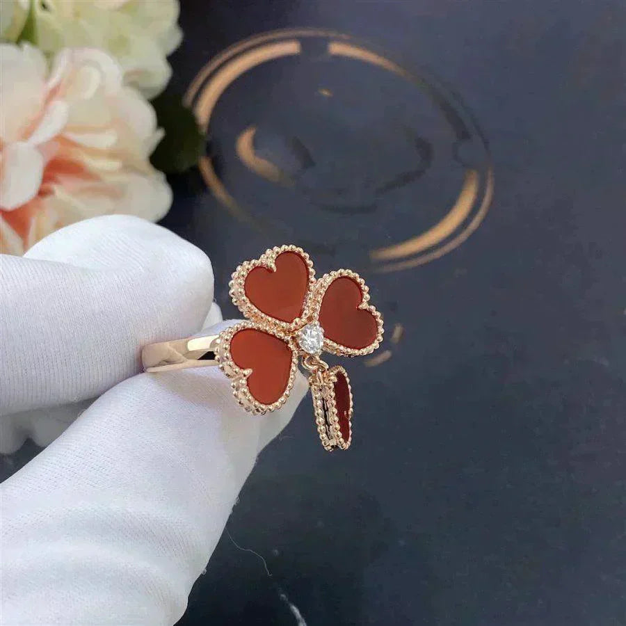 [Baslove]SWEET CLOVER CARNELIAN RING