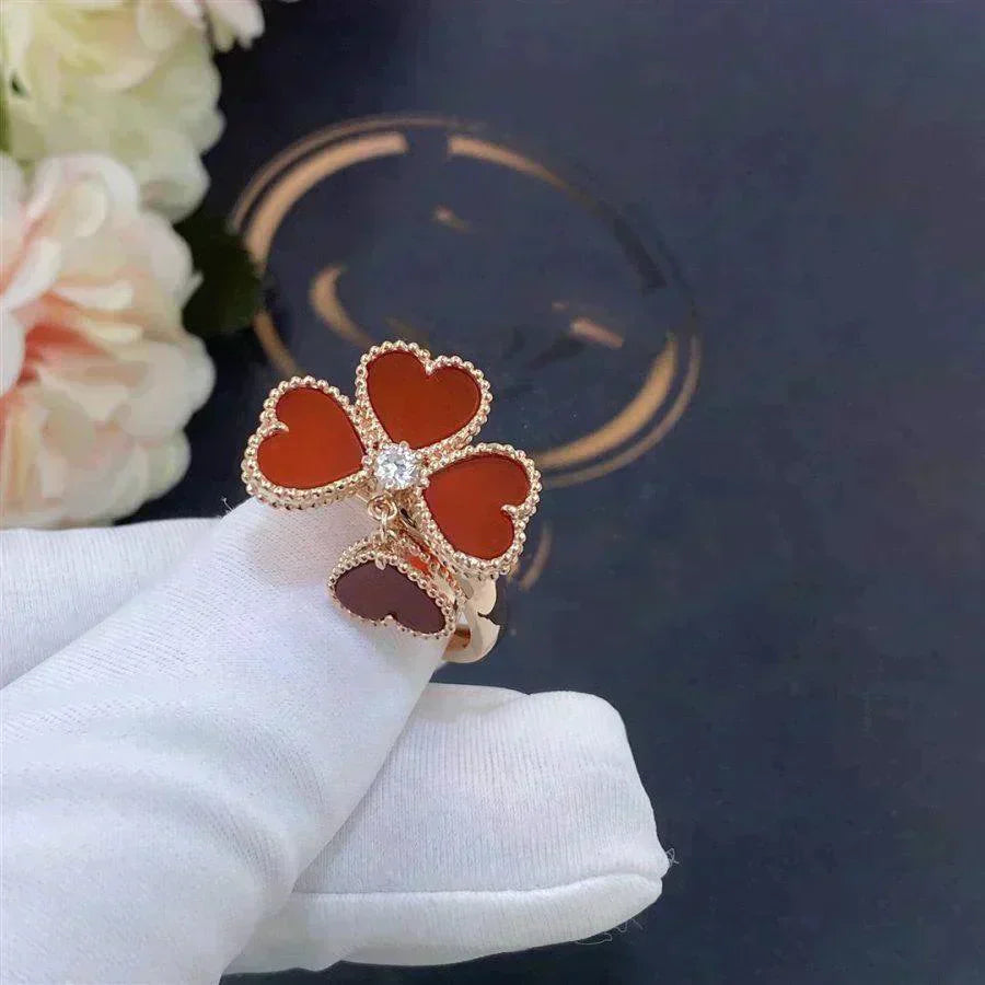 [Baslove]SWEET CLOVER CARNELIAN RING