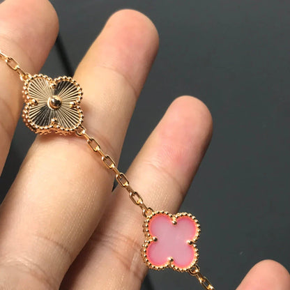 [AURORA]CLOVER 5 MOTIFS  PINK MOP BRACELET COLLECTION