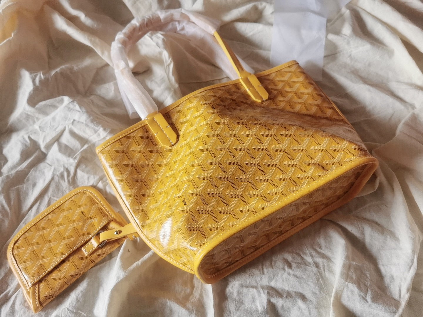 MINI HOBO BOHEME 38CM YELLOW CANVAS