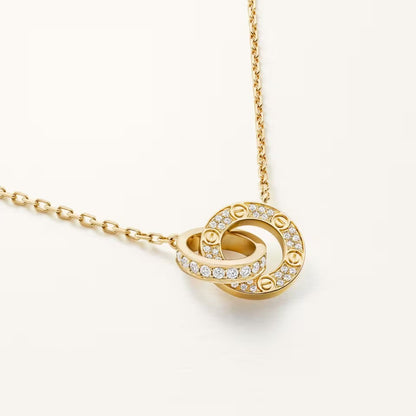 [AURORA]LOVE  FULL DIAMOND PENDANT NECKLACE