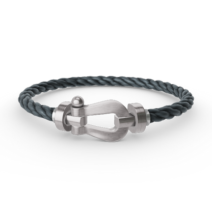 [Baslove]FORCE LARGE HORSESHOE NO DIAMOND BRACELET SILVER