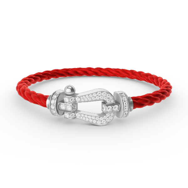 [Baslove]FORCE LARGE HORSESHOE FULL DIAMOND BRACELET SILVER