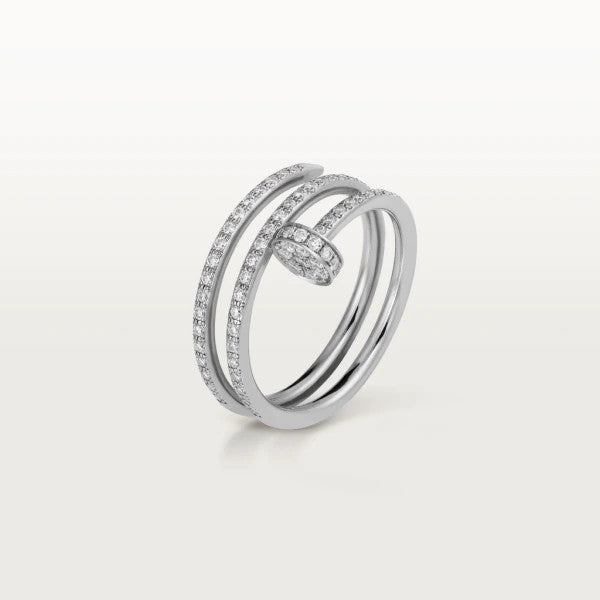 [Baslove]JUSTE RING 1.8MM SILVER DOUBLE ROW DIAMONDS