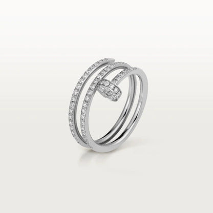 [Baslove]JUSTE RING 1.8MM SILVER DOUBLE ROW DIAMONDS