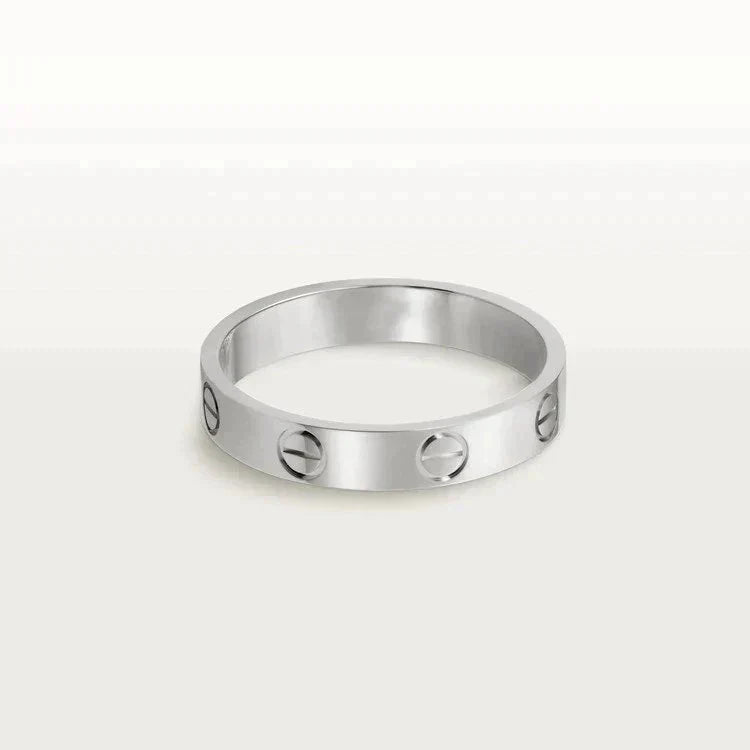 [Baslove]LOVE RING 4MM 1 DIAMOND SILVER