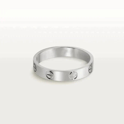 [Baslove]LOVE RING 4MM 1 DIAMOND SILVER