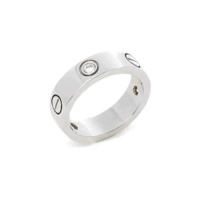 [AURORA]LIEBESRING 5,5 MM 3 DIAMANTEN SILBER